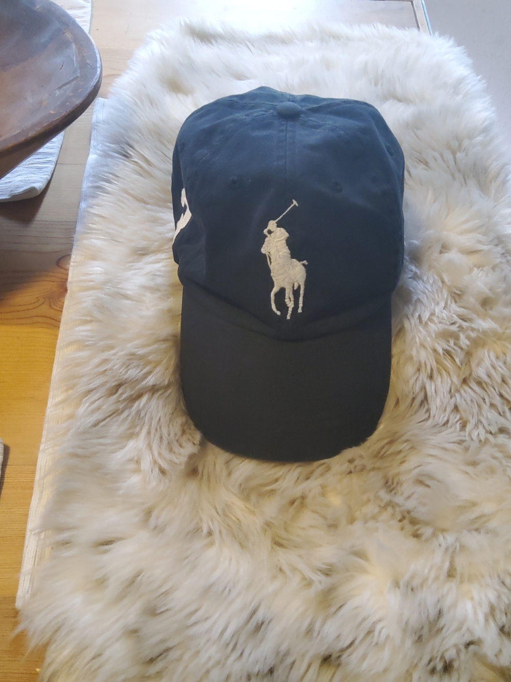 Ralph Lauren Polo Logo Baseball Cap - Navy with White Logo